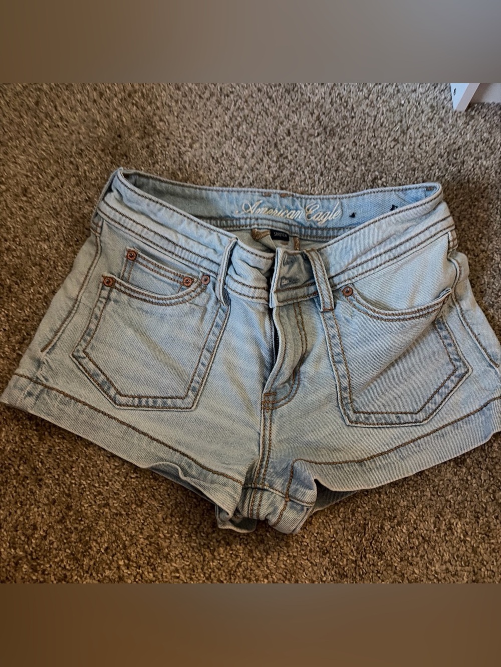 American Eagle Outfitters Light Blue Denim Cutoff Shorts